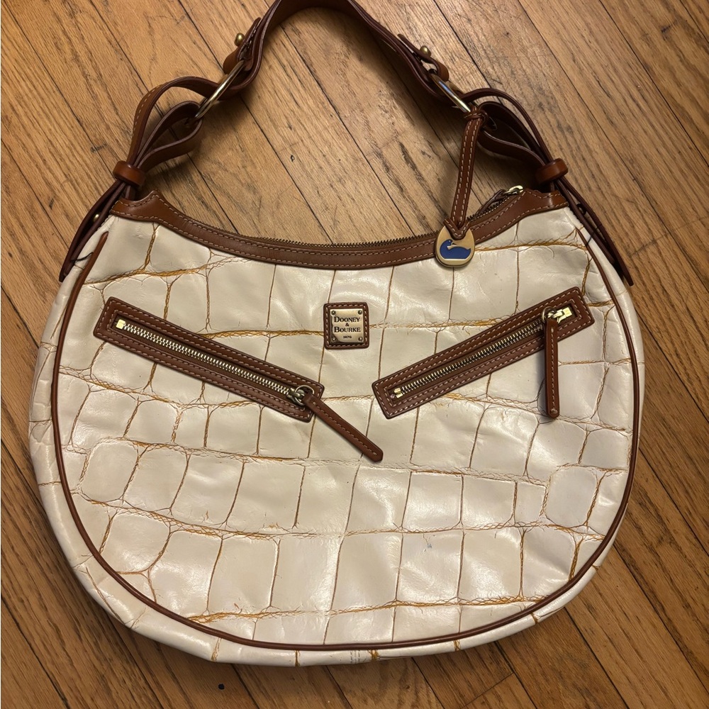 Dooney & Bourke Crocodile Embossed Hobo Bag